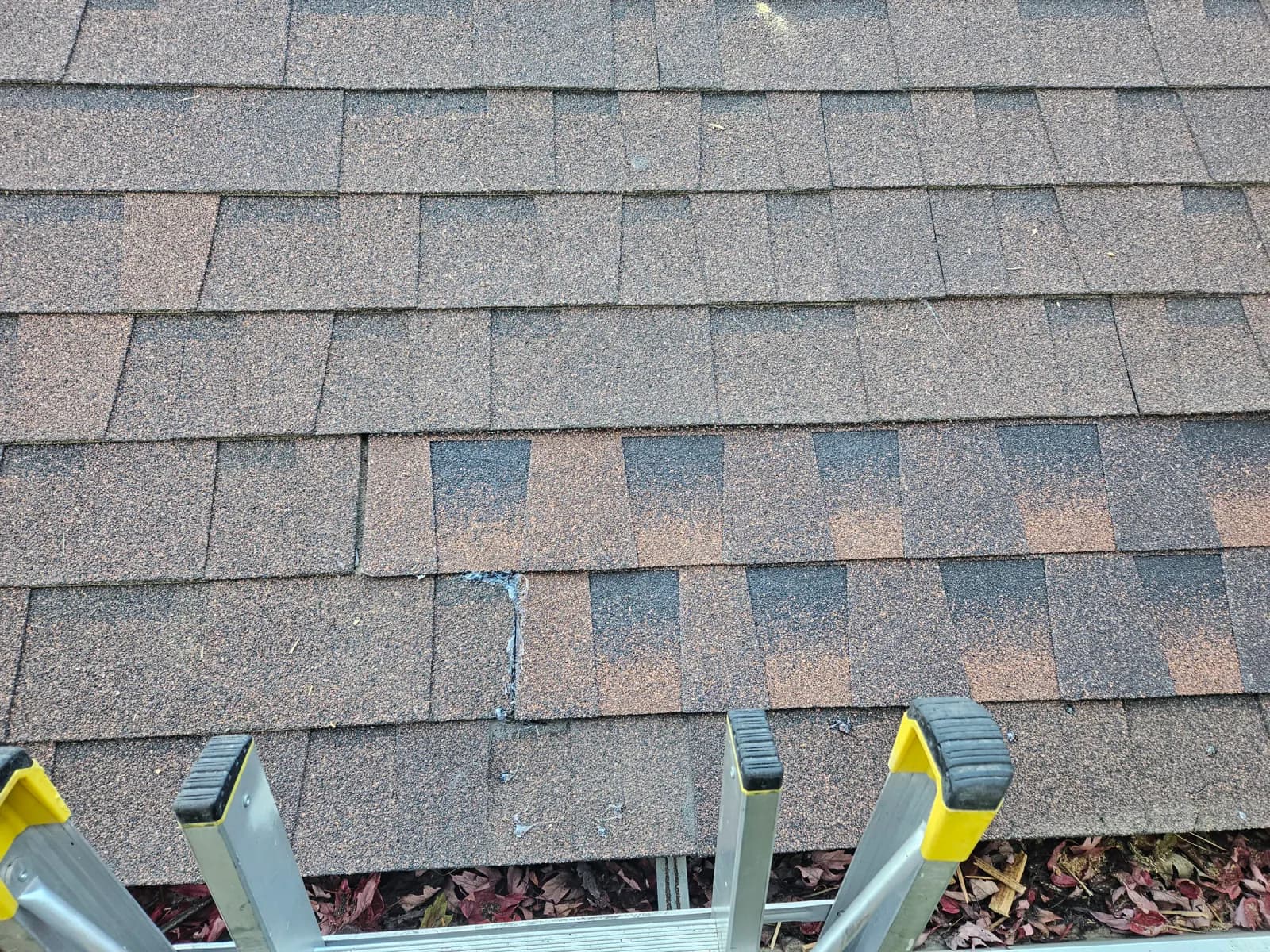 After: Rotted decking cut out, replaced, and re-shingled